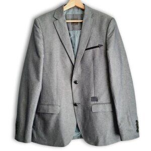 GSUS INDUSTRIES Linen Cotton Blend Blazer Jacket Grey Men's Sz M